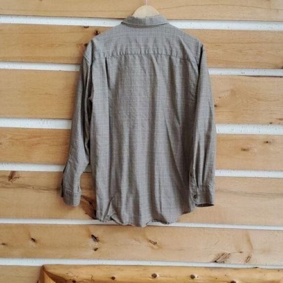 Pendleton Vintage Sz L‎ Brown Plaid 100% Wool LS Casual Button Shirt w Pockets - Picture 7 of 12